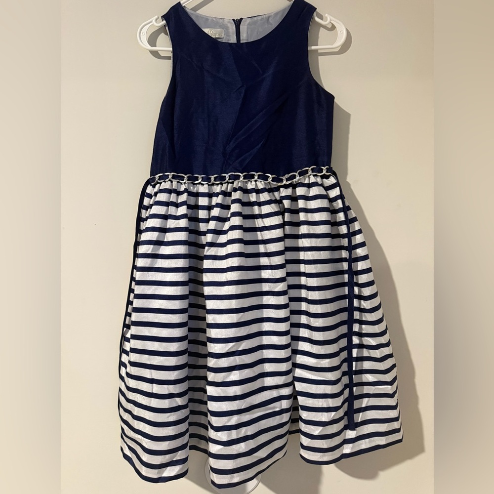 American Princess Navy and White Striped Dress